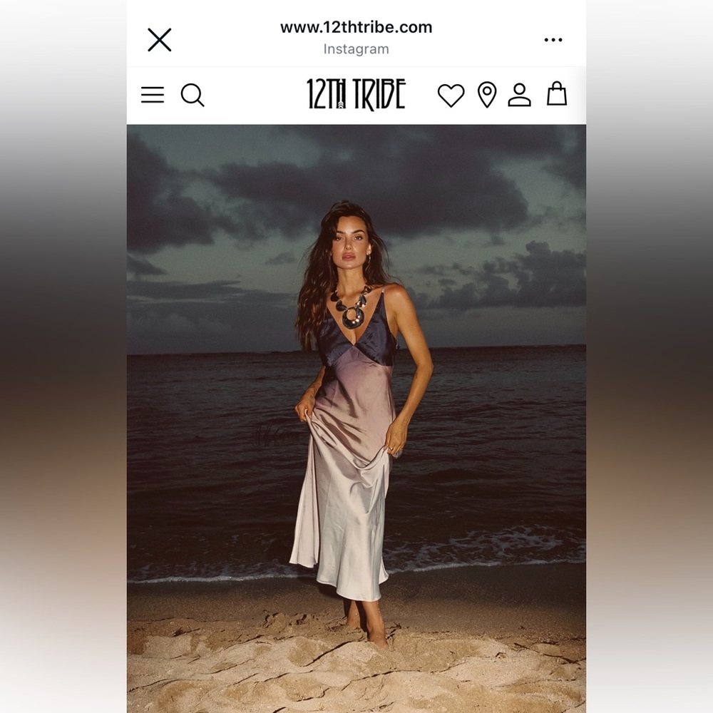 12th Tribe brown ombré Maxi Dress
